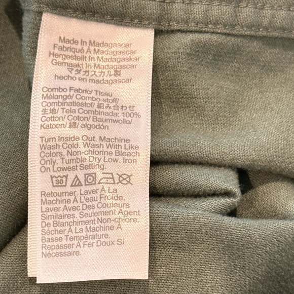 J. CREW Textured Corduroy Button Down Shirt Sage Green Size XXL NEW - Picture 5 of 9